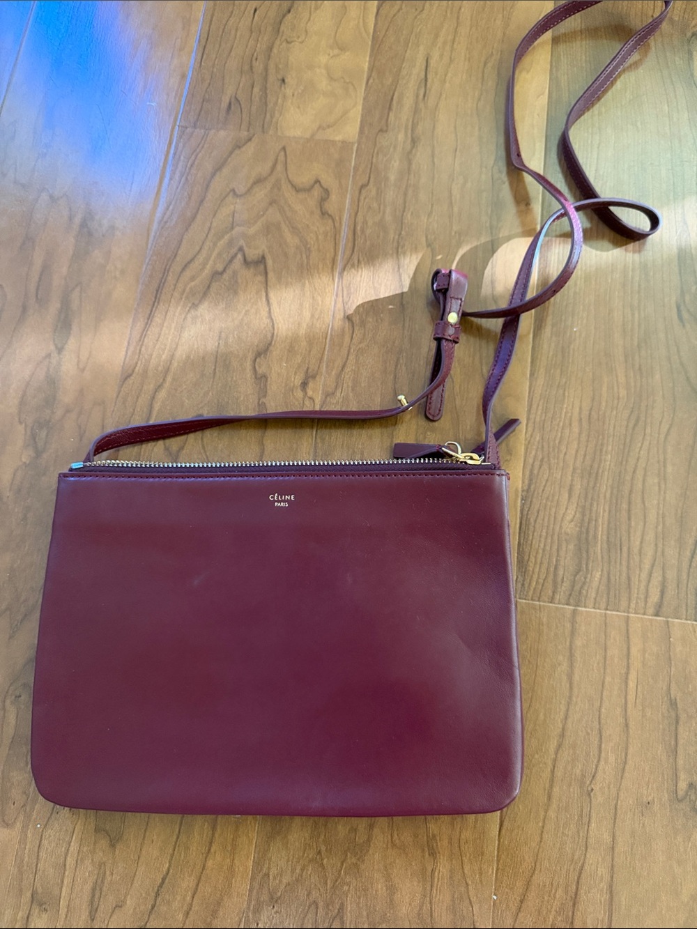 Burgundy Leather Crossbody Bag